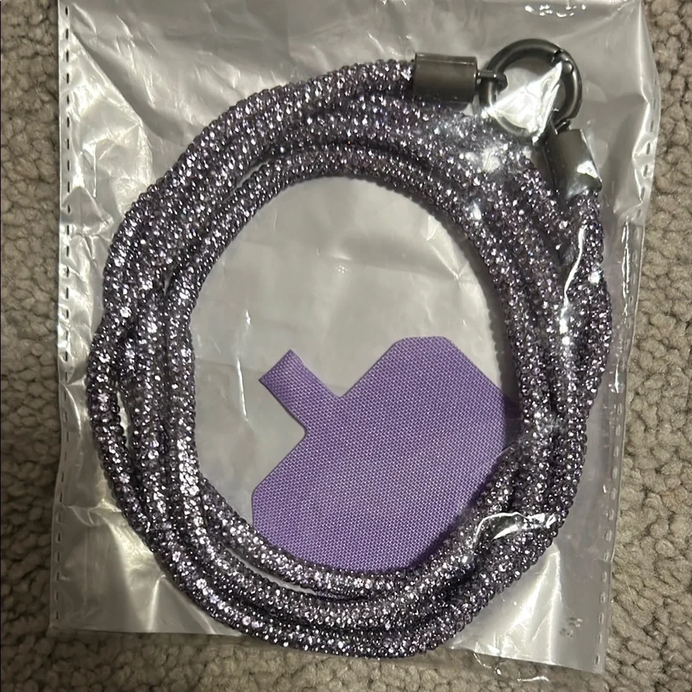 Sparkling Purple Rope cell phone holder